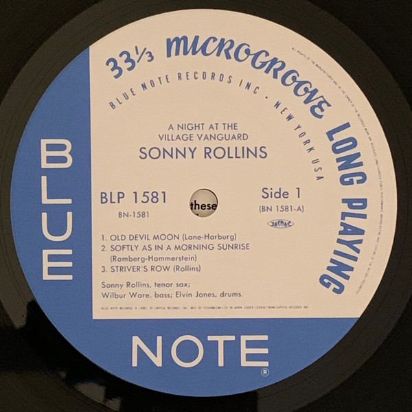 Sonny Rollins - A Night At The "Village Vanguard" | Blue Note (BN 1581)