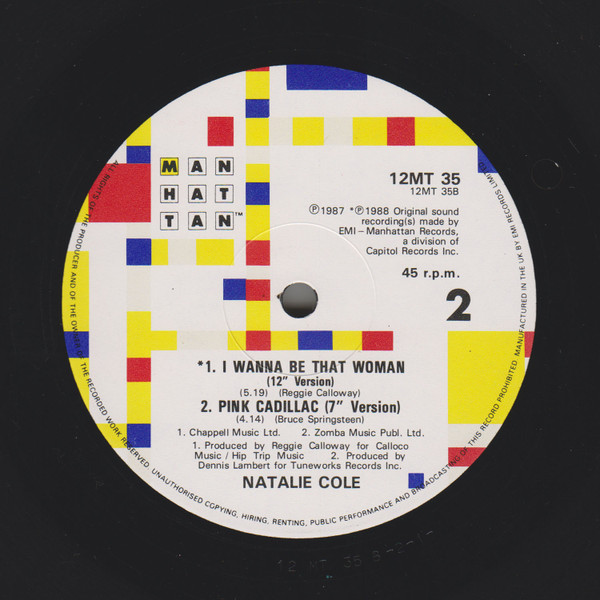 Natalie Cole - Pink Cadillac | EMI-Manhattan Records (12 MT 35) - 4