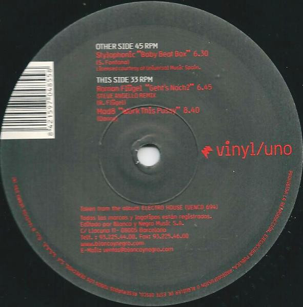 Various - Electrohouse Vinyl/Uno | Vendetta Records (VENMX 694 (N)) - 2