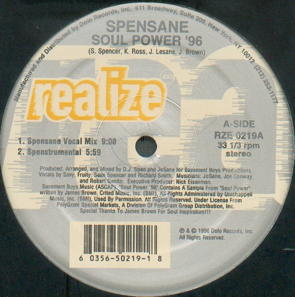 Spensane - Soul Power '96 | Realize (RZE 0219)