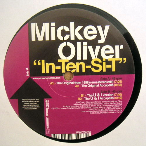 Mickey Oliver - In-Ten-Si-T | Square Roots (PSR-Q 006)