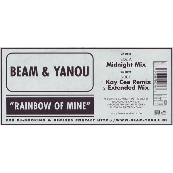 Beam & Yanou - Rainbow Of Mine | EMI Electrola (7243 8 88027 6 5)
