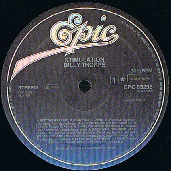 Billy Thorpe - Stimulation | Epic (EPC 85295) - 3