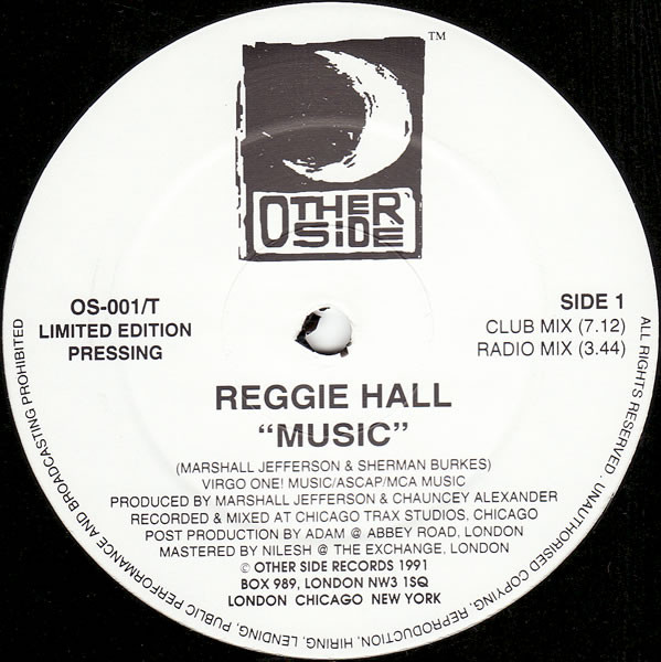 Reggie Hall - Music | Other Side Records (OS-001/T)