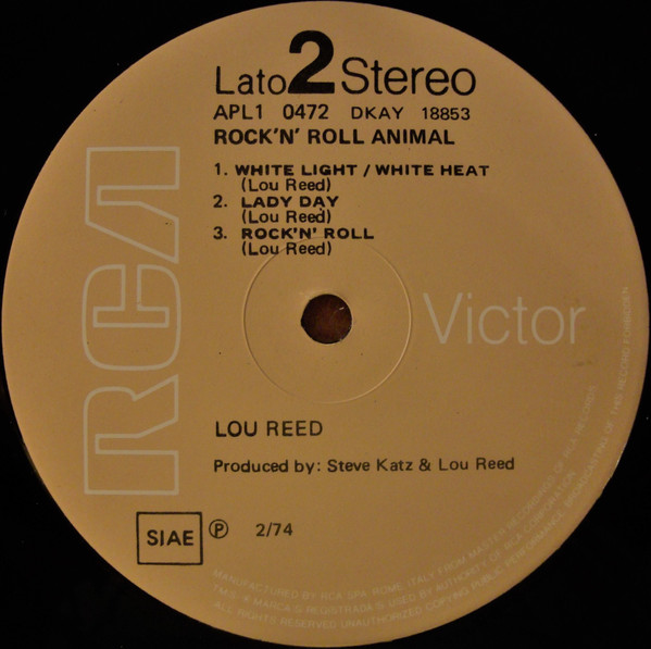 Lou Reed - Rock N Roll Animal | RCA Victor (APL1-0472) - 4