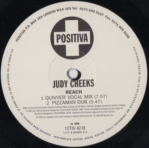 Judy Cheeks - Reach | Positiva (12TIV 42) - 3