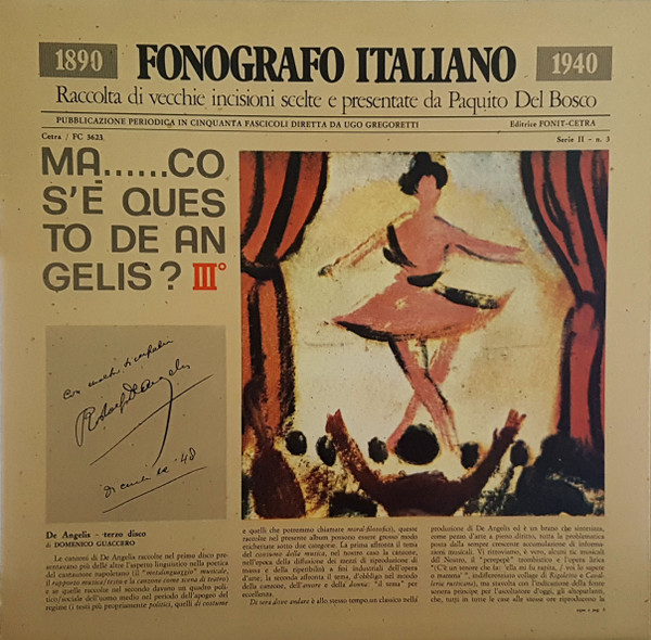 Rodolfo De Angelis - Ma...... Cos'è Questo De Angelis? III° | Fonit Cetra (FC 3623) - main Rodolfo De Angelis - Ma...... Cos'è Questo De Angelis? III° | Fonit Cetra (FC 3623) - main