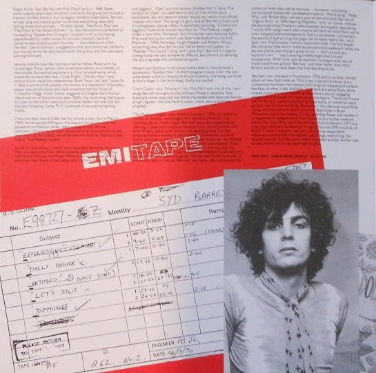 Syd Barrett - Opel | Harvest (SHSP 4126) - 3