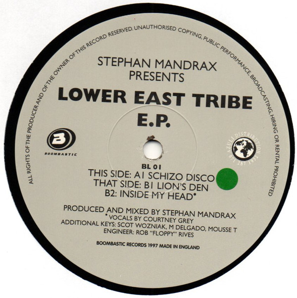 Stephan Mandrax - Lower East Tribe E.P. | Boombastic (BL 01) - main