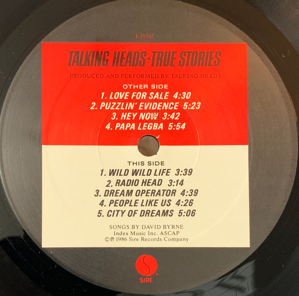 Talking Heads - True Stories | Sire (1-25512) - 4 Talking Heads - True Stories | Sire (1-25512) - 4