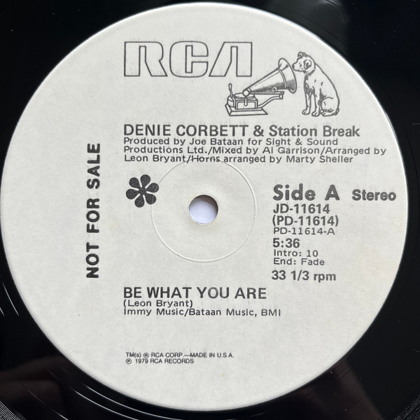 Denie Corbett  &  Station Break - Be What You Are / You Put The Music In Me | RCA (JD-11614)