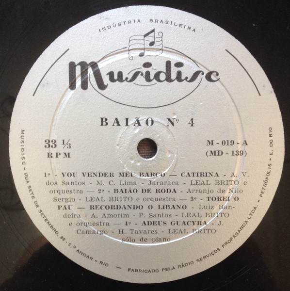 Três Marias , Leal Brito E Orquestra - Baião N.° 4 | Musidisc (M-019) - 3