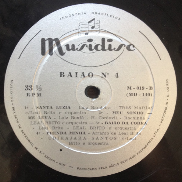 Três Marias , Leal Brito E Orquestra - Baião N.° 4 | Musidisc (M-019) - 4