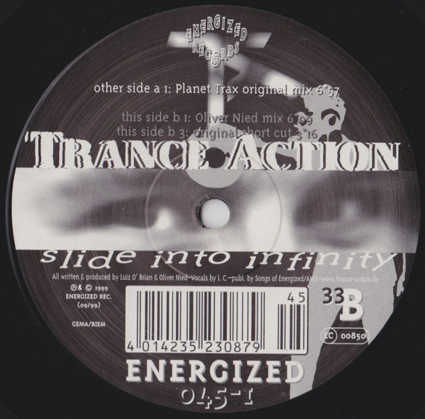 Trance Action - Slide Into Infinity | Energized Records (DMD ENG 045-1) - main