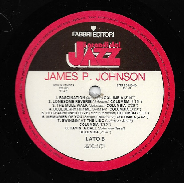 James Price Johnson - James P. Johnson | Fabbri Editori (GdJ 85) - 3
