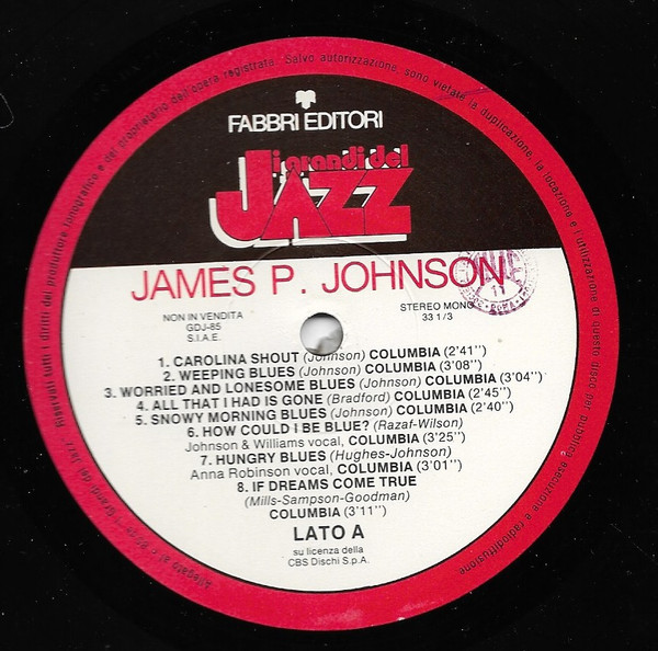 James Price Johnson - James P. Johnson | Fabbri Editori (GdJ 85) - 2