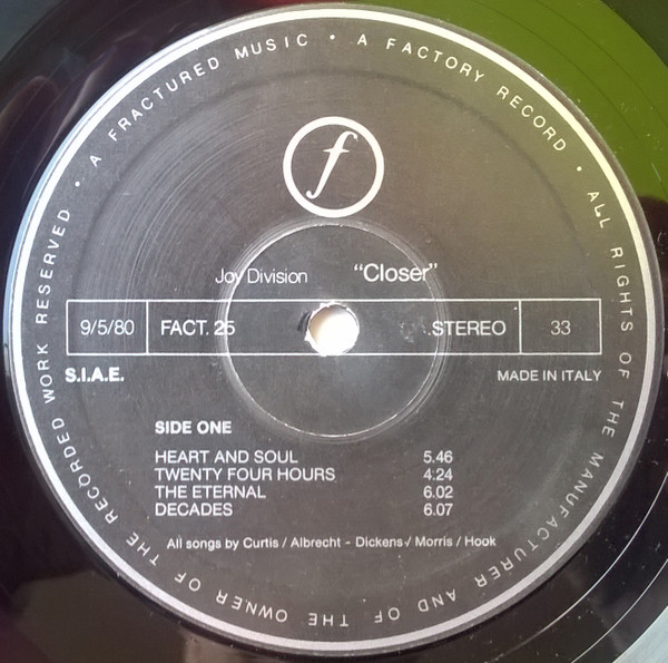 Joy Division - Closer | Factory (FACT∙XXV) - 3
