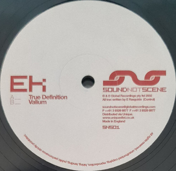 EK - True Definition / Valium | Sound Not Scene (SNS01) - main
