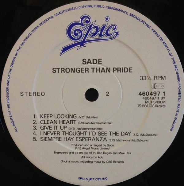 Sade - Stronger Than Pride | Epic (460497 1) - 4 Sade - Stronger Than Pride | Epic (460497 1) - 4