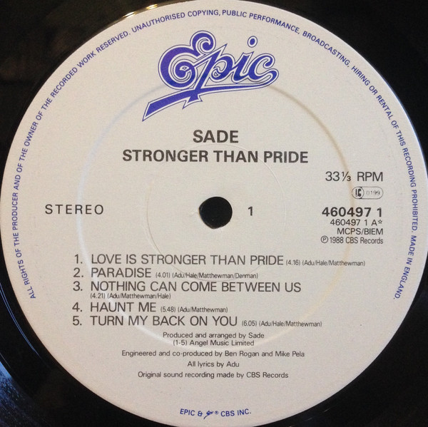 Sade - Stronger Than Pride | Epic (460497 1) - 3 Sade - Stronger Than Pride | Epic (460497 1) - 3