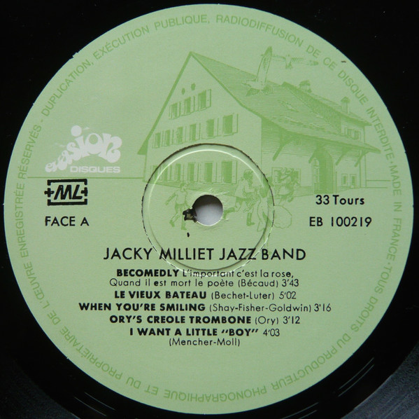 Jacky Milliet Jazz Band Featuring Carrie Smith - Jacky Milliet Jazz Band | Evasion Disques (EB 100 219) - 3