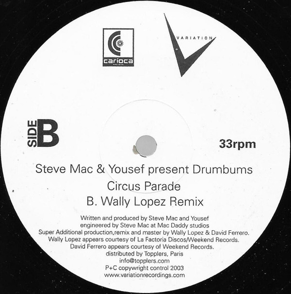 Steve Mac And Yousef Present The Drumbums - Circus Parade | Variation Recordings (var001) - 4