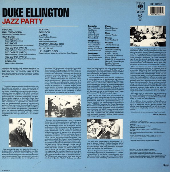 Duke Ellington And His Orchestra - Ellington Jazz Party | CBS (CBS 460059 1) - 2