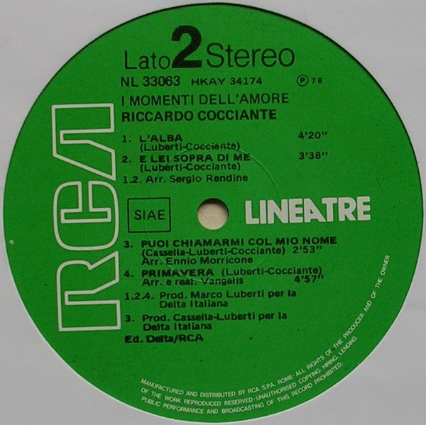 Riccardo Cocciante - I Momenti Dell'Amore | RCA (NL 33063) - 2 Riccardo Cocciante - I Momenti Dell'Amore | RCA (NL 33063) - 2