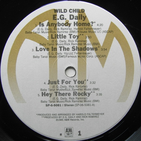 E.G. Daily - Wild Child | A&M Records (SP-6-5081) - 4