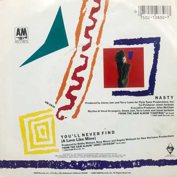 Janet Jackson - Nasty | A&M Records (AM-2830) - 2