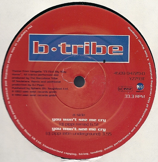B-Tribe - You Won't See Me Cry | EastWest (YZ 793T) - 3 B-Tribe - You Won't See Me Cry | EastWest (YZ 793T) - 3