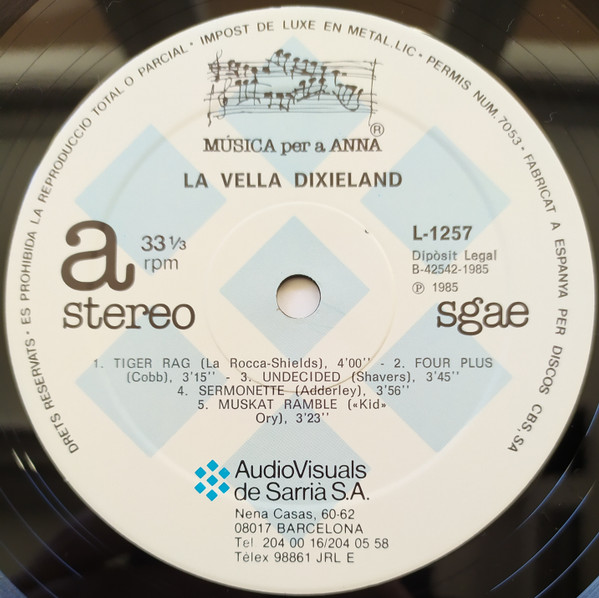 La Vella Dixieland - La Vella Dixieland | Musica Per A Anna (L-1257) - 3 La Vella Dixieland - La Vella Dixieland | Musica Per A Anna (L-1257) - 3