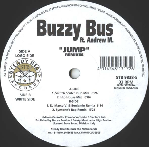 Buzzy Bus ft. Andrew M - "Jump" Remixes | Steady Beat Records (STB 9838-5)