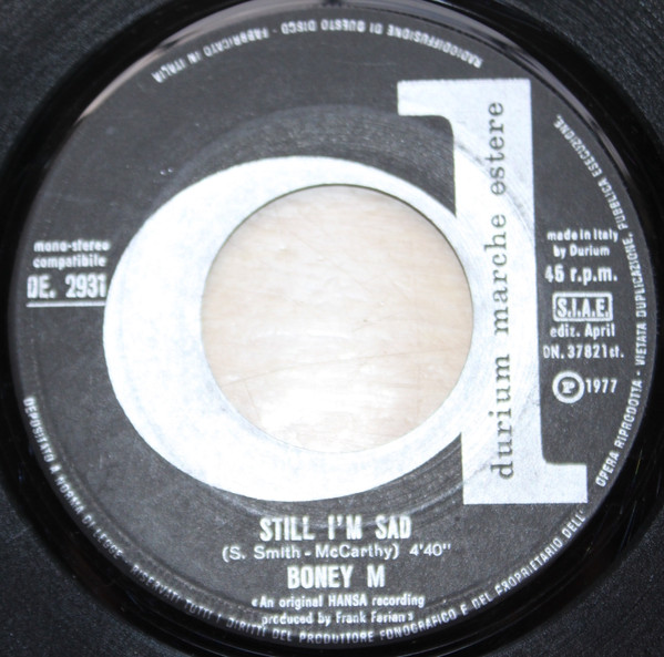 Boney M. - Ma Baker / Still I'm Sad | Durium (DE 2931) - 4 Boney M. - Ma Baker / Still I'm Sad | Durium (DE 2931) - 4