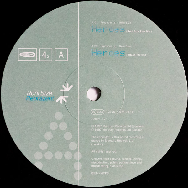 Roni Size / Reprazent - Heroes | Talkin' Loud (TLX 25) - 3