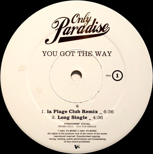 Only Paradise - You Got The Way | V2 (VVR5015856P) - 3