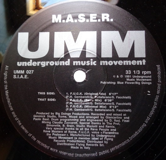 M.A.S.E.R. - F.U.C.K. | UMM (UMM 027) - main M.A.S.E.R. - F.U.C.K. | UMM (UMM 027) - main