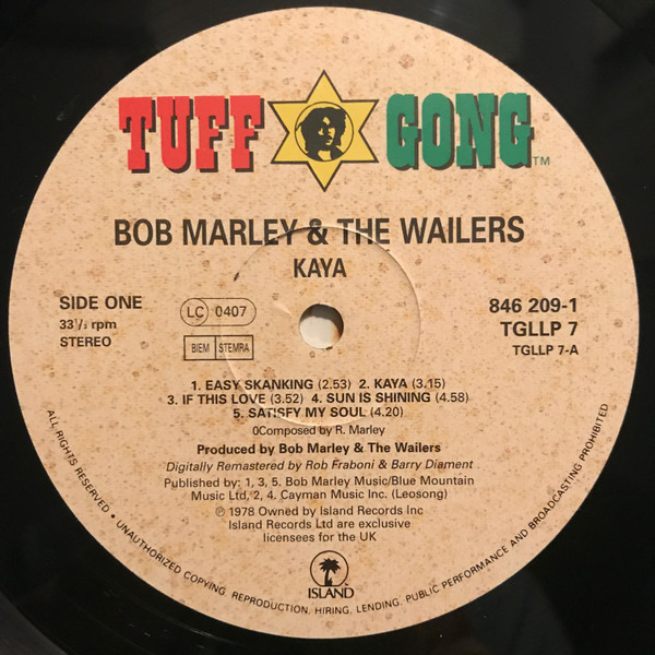 Bob Marley & The Wailers - Kaya | Tuff Gong (846 209-1) - 3