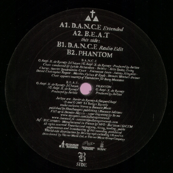 Justice - D.A.N.C.E | Ed Banger Records (ED017) - 2 Justice - D.A.N.C.E | Ed Banger Records (ED017) - 2