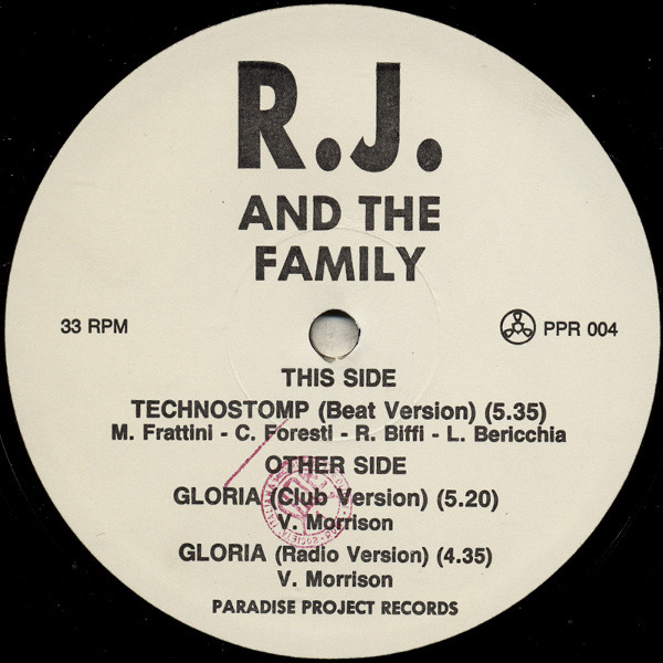 R.J. And The Family - Gloria | Paradise Project Records (PPR 004) - 3