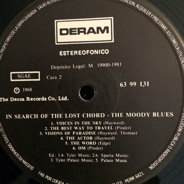 The Moody Blues - In Search Of The Lost Chord | Deram (CPS 9219) - 4