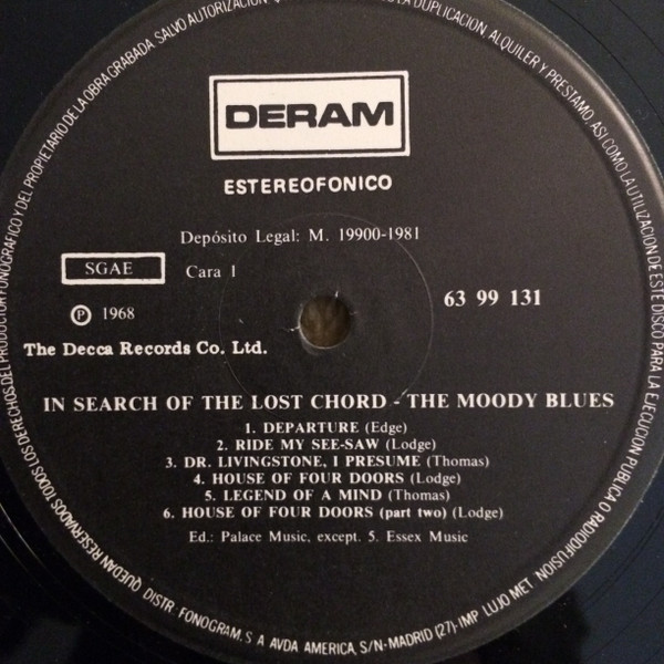 The Moody Blues - In Search Of The Lost Chord | Deram (CPS 9219) - 3