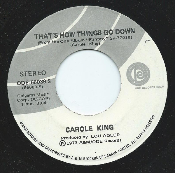 Carole King - Corazón / That's How Things Go Down | Ode Records (ODE-66039-S) - 2