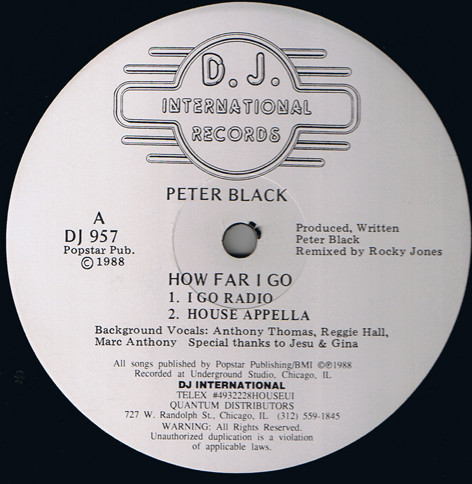 Peter Black - How Far I Go | D.J. International Records (DJ 957)