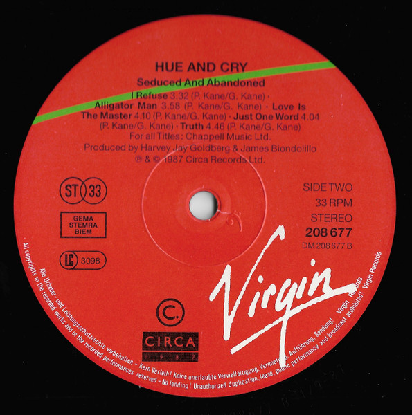 Hue & Cry - Seduced And Abandoned | Circa (208 677) - 4 Hue & Cry - Seduced And Abandoned | Circa (208 677) - 4