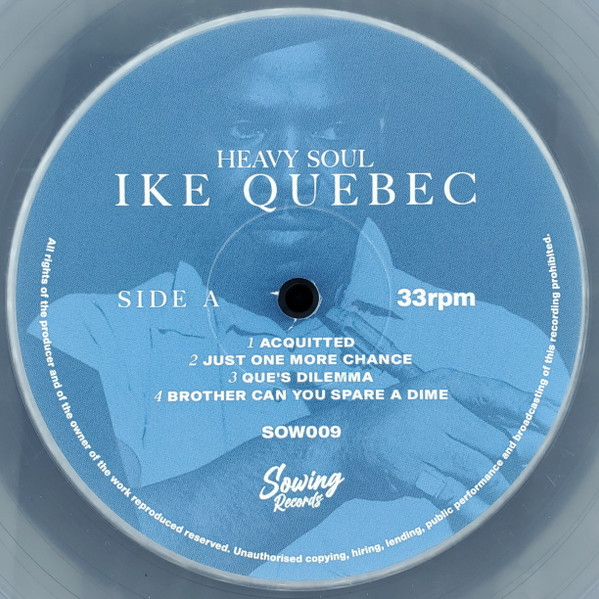 Ike Quebec - Heavy Soul | Sowing Records (SOW009LP) - 2