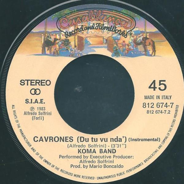 Koma Band - Cavrones (Du Tu Vu Ndà) | Casablanca (812 674-7) - 3