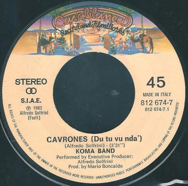 Koma Band - Cavrones (Du Tu Vu Ndà) | Casablanca (812 674-7) - 2