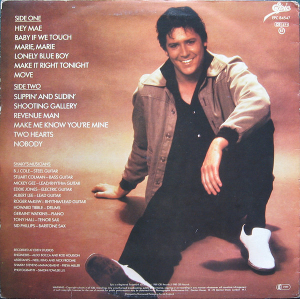 Shakin' Stevens - Marie Marie | Epic (EPC 84547) - 2