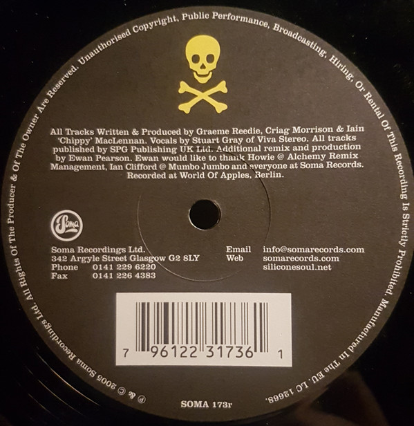 Silicone Soul - The Poisoner's Diary (Ewan Pearson Mixes) | Soma Quality Recordings (SOMA 173r) - 3 Silicone Soul - The Poisoner's Diary (Ewan Pearson Mixes) | Soma Quality Recordings (SOMA 173r) - 3